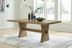 Hoover Furniture Outlet - Ashley Furniture - Galliden Dining Table - Rectangular Dining Room Table / Light Brown - D841-45