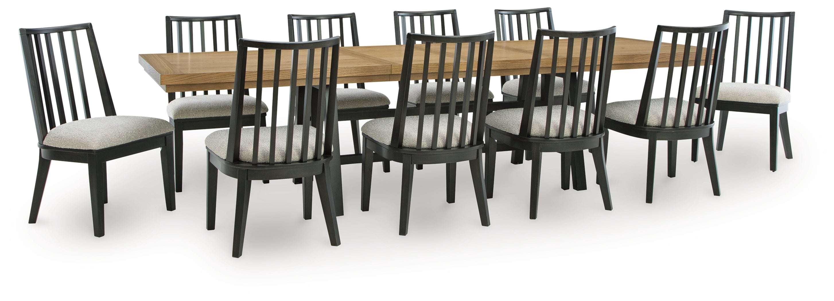 Hoover Furniture Outlet - Ashley Furniture - Galliden Extension Dining Table and 10 Chairs - Extension Dining Table and 10 Chairs - D841D13