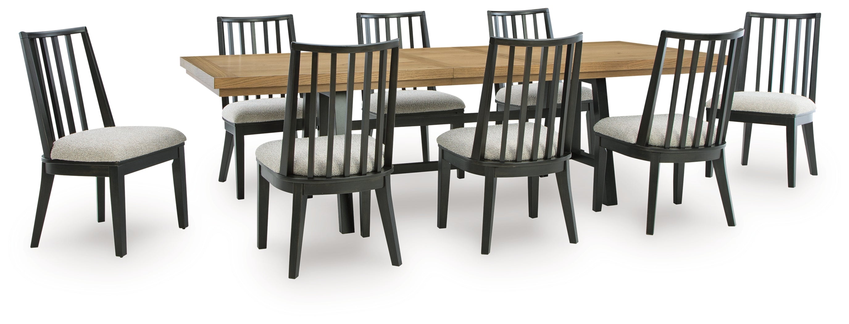 Hoover Furniture Outlet - Ashley Furniture - Galliden Extension Dining Table and 8 Chairs - Extension Dining Table and 8 Chairs - D841D12