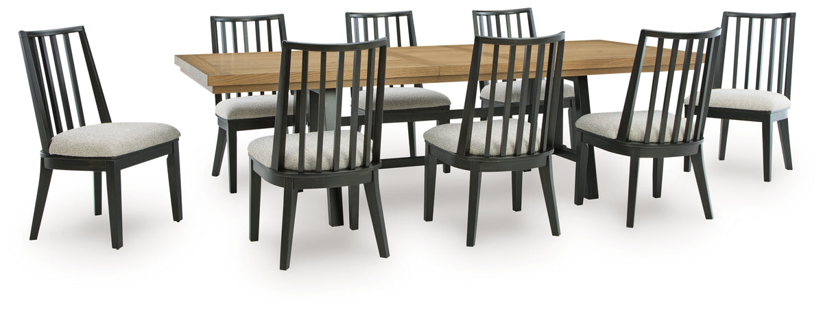 Hoover Furniture Outlet - Ashley Furniture - Galliden Extension Dining Table and 8 Chairs - Extension Dining Table and 8 Chairs - D841D12