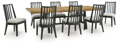 Hoover Furniture Outlet - Ashley Furniture - Galliden Extension Dining Table and 8 Chairs - Extension Dining Table and 8 Chairs - D841D12