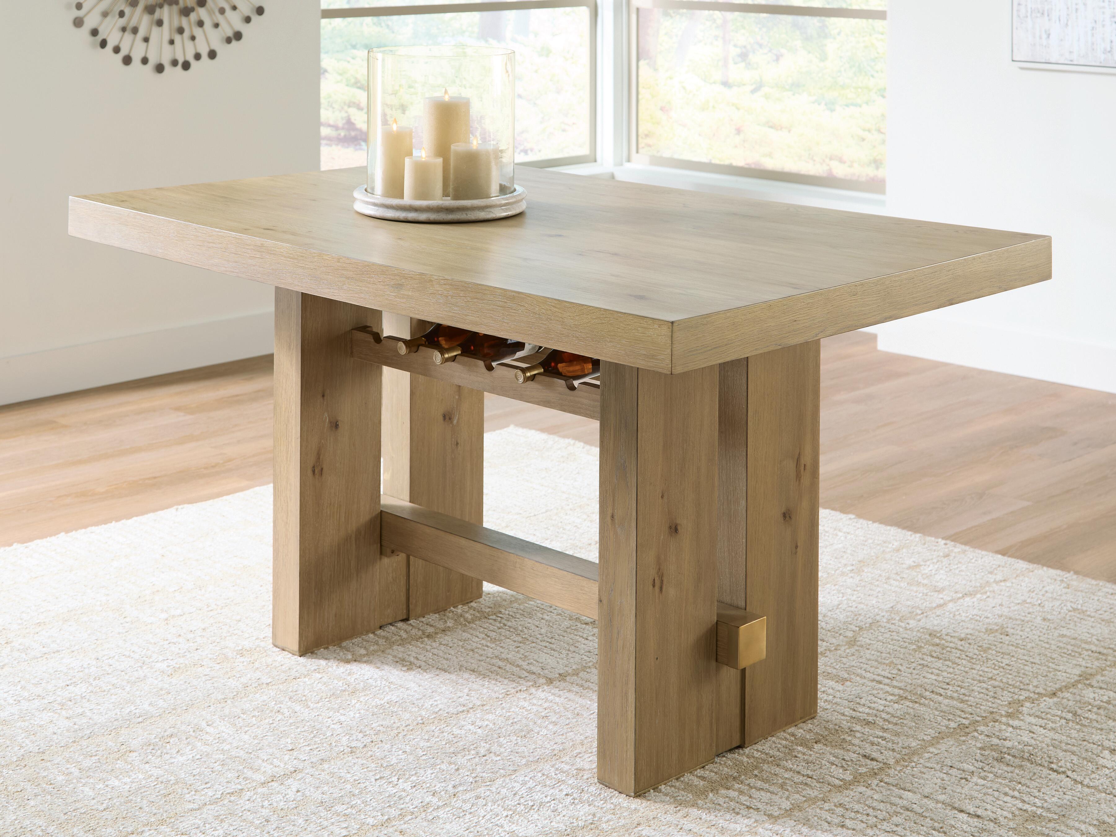 Hoover Furniture Outlet - Ashley Furniture - Lasinger Counter Height Dining Table - RECT Dining Room Counter Table - PCD852-13