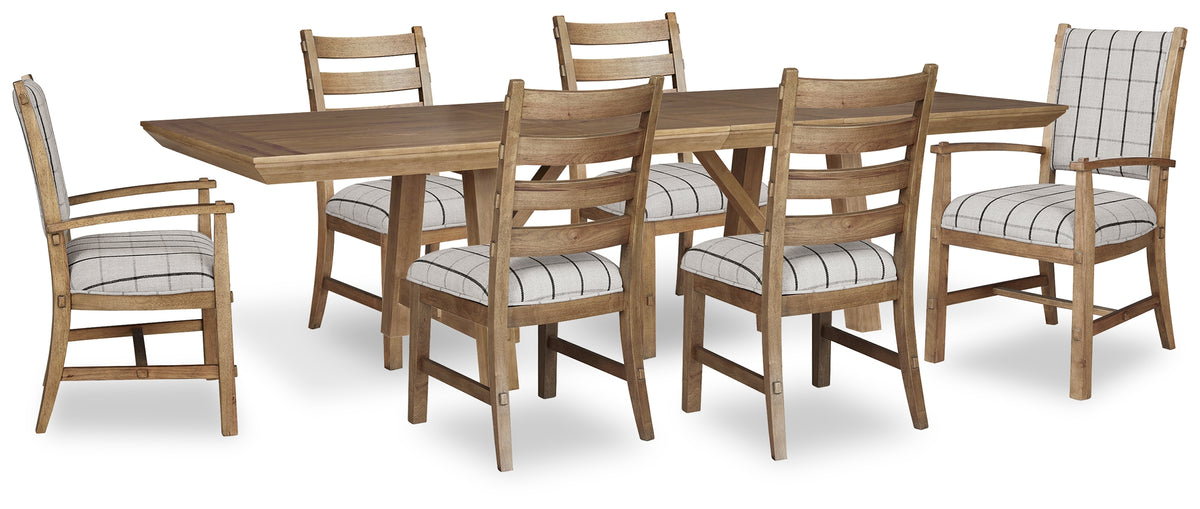 Hoover Furniture Outlet - Ashley Furniture - Ridgester Extension Dining Table, 2 Arm Chairs and 4 Side Chairs - Extension Dining Table, 2 Arm Chairs and 4 Side Chairs - D858D2