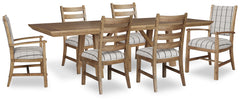 Hoover Furniture Outlet - Ashley Furniture - Ridgester Extension Dining Table, 2 Arm Chairs and 4 Side Chairs - Extension Dining Table, 2 Arm Chairs and 4 Side Chairs - D858D2