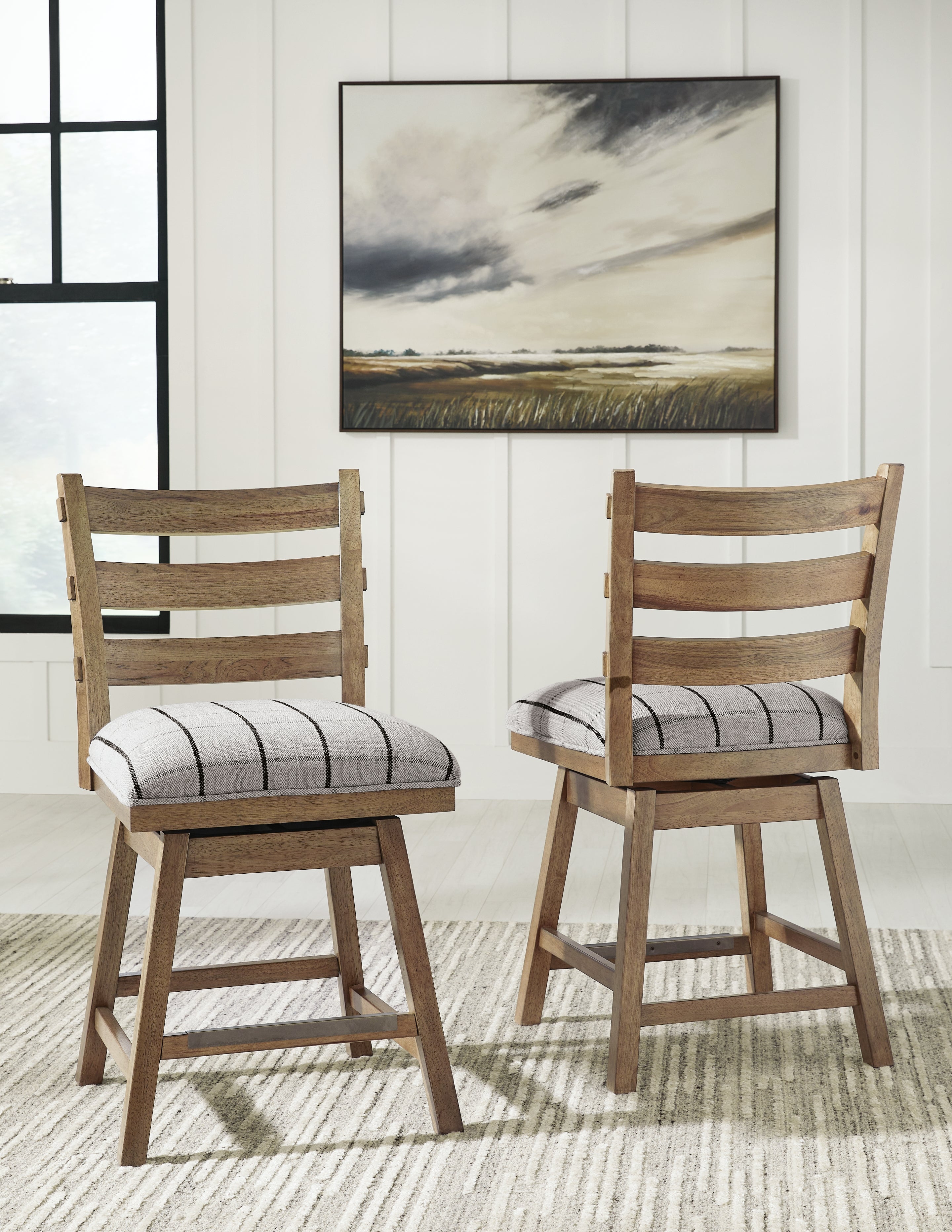 Hoover Furniture Outlet - Ashley Furniture - Ridgester Counter Height Barstool (Set of 2) - Counter Height Barstool (Set of 2) - D858-224X2
