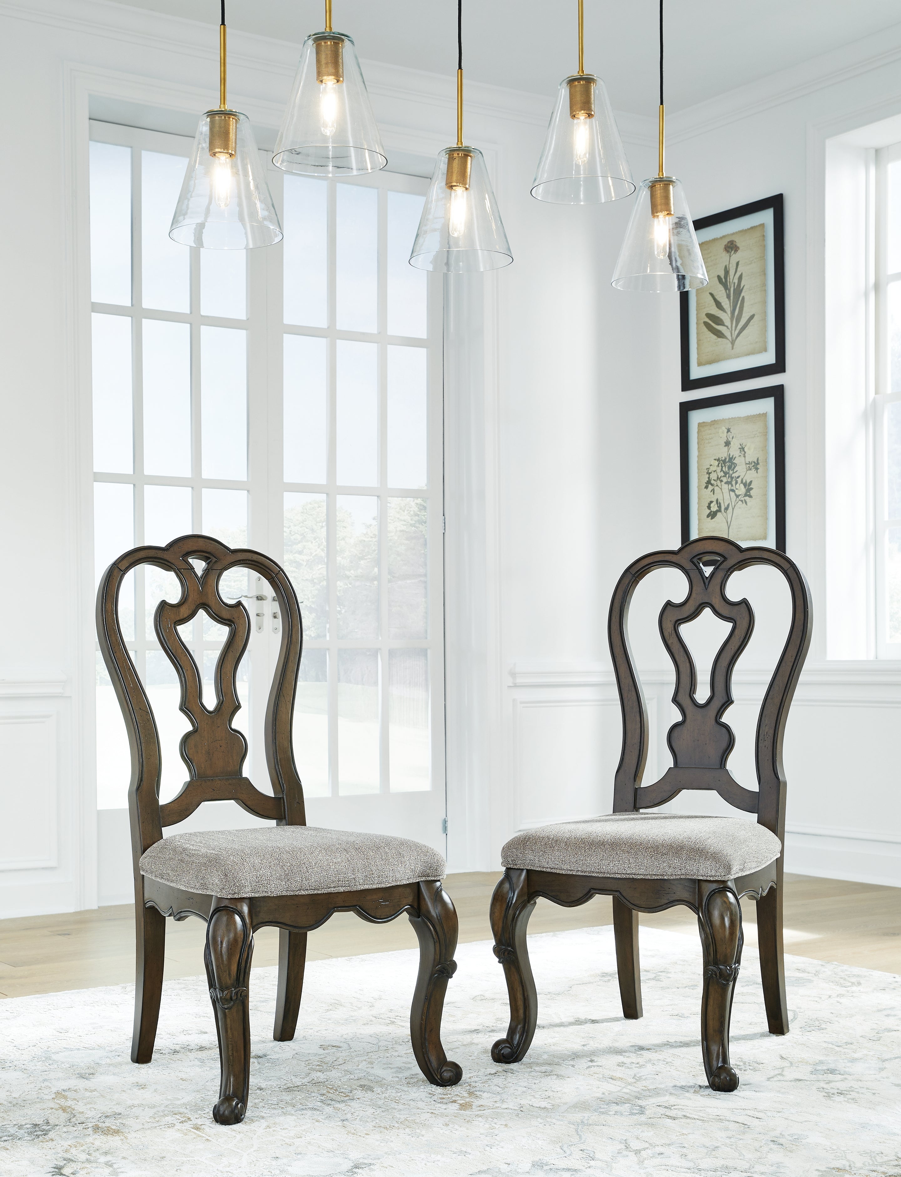 Hoover Furniture Outlet - Ashley Furniture - Maylee Dining Chair (Set of 2) - Dining Chair (Set of 2) / Dark Brown - D947-01X2