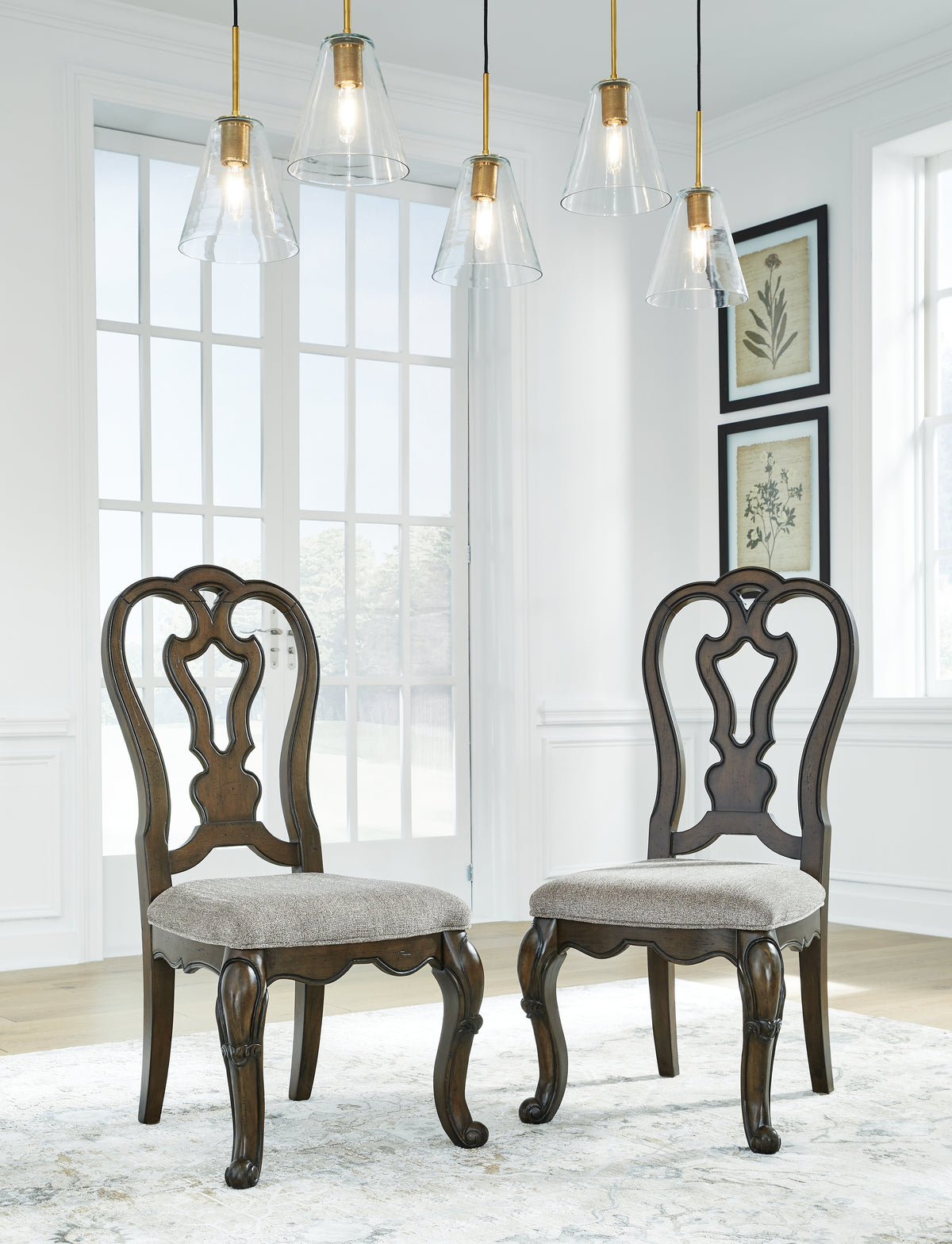 Hoover Furniture Outlet - Ashley Furniture - Maylee Dining Chair (Set of 2) - Dining Chair (Set of 2) / Dark Brown - D947-01X2