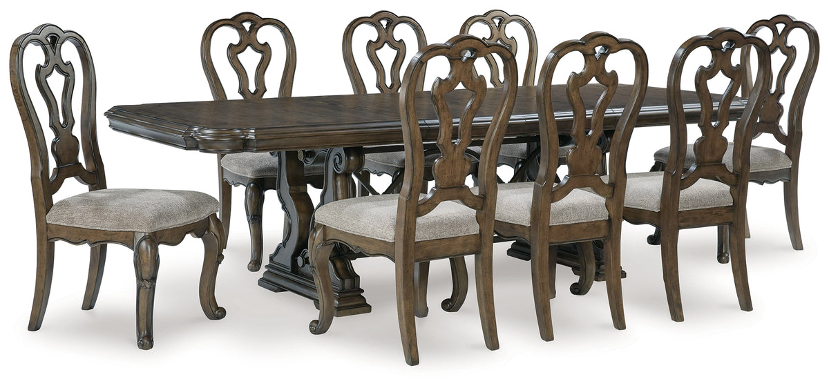 Hoover Furniture Outlet - Ashley Furniture - Maylee Dining Table and 8 Chairs - Dining Table and 8 Chairs - D947D9