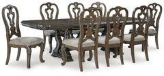 Hoover Furniture Outlet - Ashley Furniture - Maylee Dining Table and 8 Chairs - Dining Table and 8 Chairs - D947D9