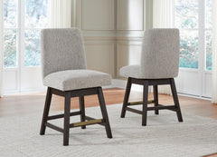 Hoover Furniture Outlet - Ashley Furniture - Burkhaus Counter Height Barstool (Set of 2) - Counter Height Barstool (Set of 2) / Dark Brown - D984-124X2