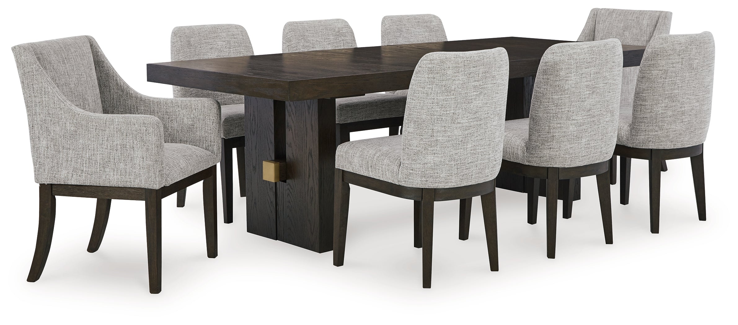 Hoover Furniture Outlet - Ashley Furniture - Burkhaus Dining Table and 8 Chairs - Dining Table and 8 Chairs - D984D7