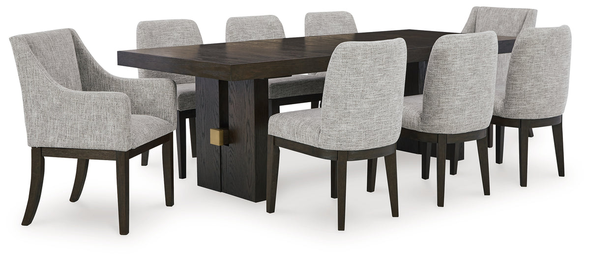 Hoover Furniture Outlet - Ashley Furniture - Burkhaus Dining Table and 8 Chairs - Dining Table and 8 Chairs - D984D7