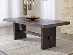 Hoover Furniture Outlet - Ashley Furniture - Burkhaus Dining Extension Table - RECT Dining Room EXT Table / Dark Brown - D984-45