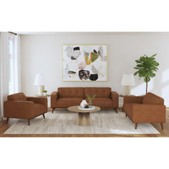 Destiny Sofa with Wood Front in Pebble Tan – SKU U-15000-8210-300 | Elements