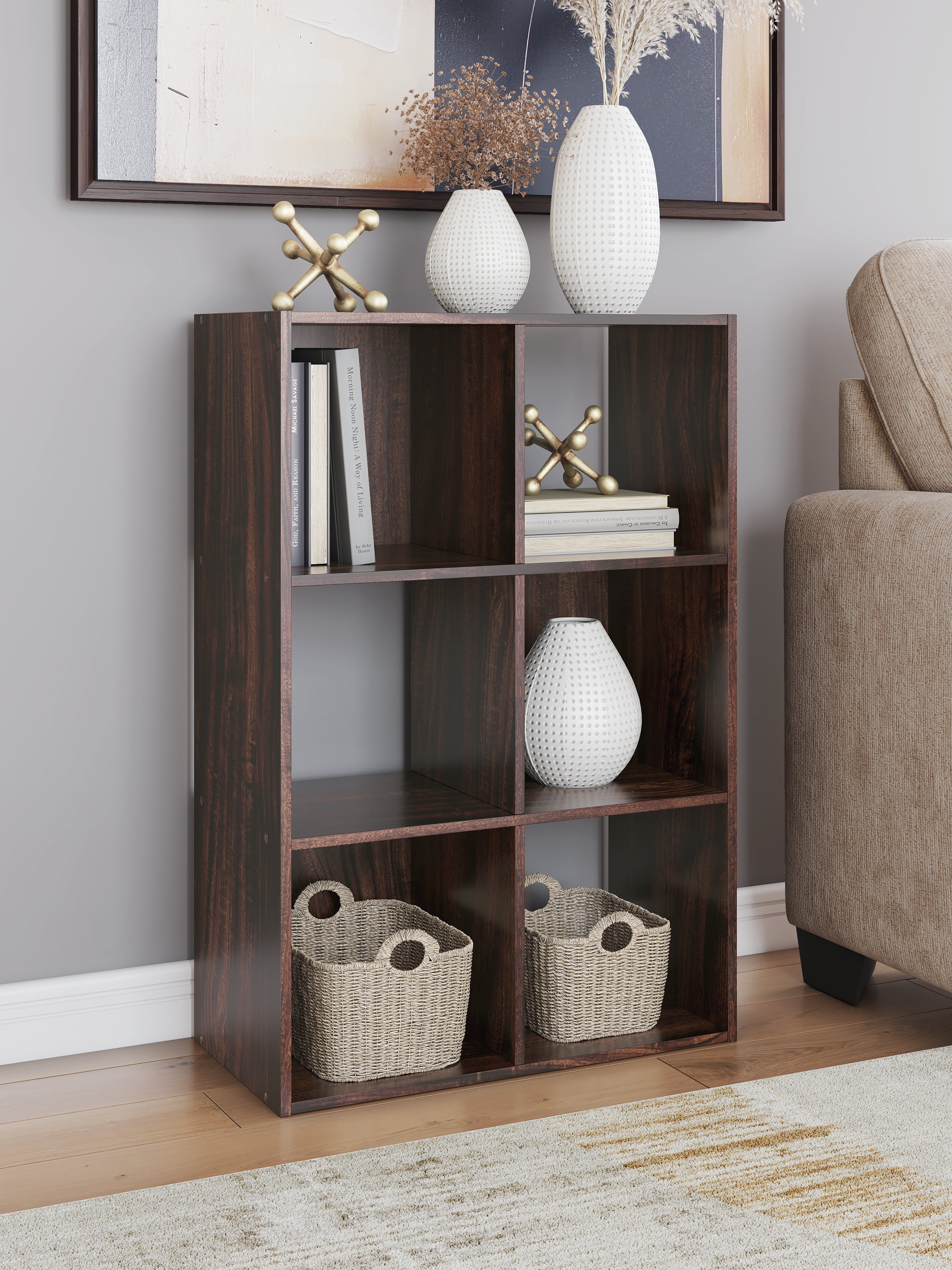 Hoover Furniture Outlet - Ashley Furniture - Glosmount Six Cube Organizer - Six Cube Organizer - EA1055-3X2
