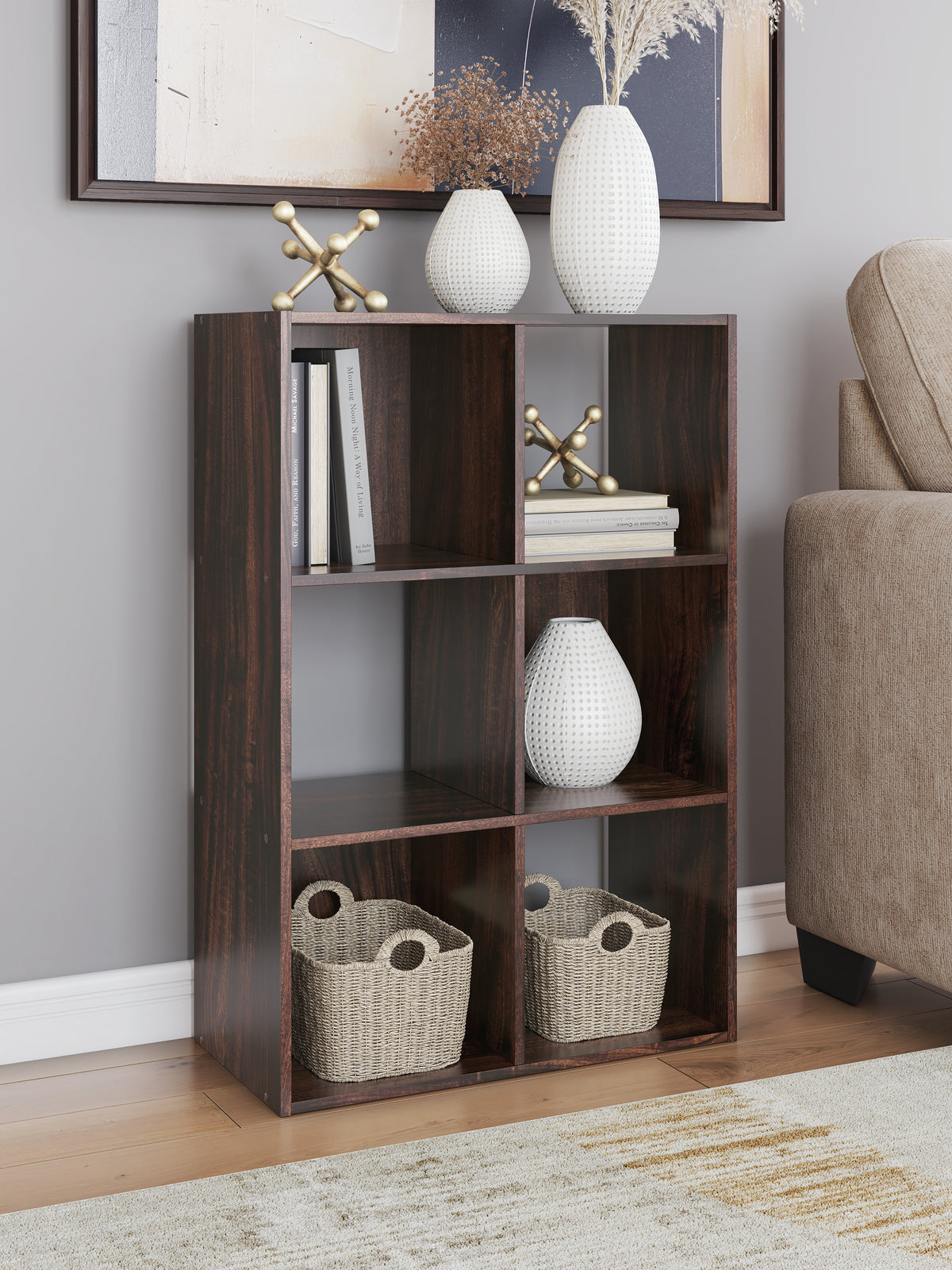 Hoover Furniture Outlet - Ashley Furniture - Glosmount Six Cube Organizer - Six Cube Organizer - EA1055-3X2