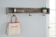 Hoover Furniture Outlet - Ashley Furniture - Neilsville Wall Mounted Coat Rack with Shelf - Wall Mounted Coat Rack w/Shelf / Multi Gray - EA2120-151
