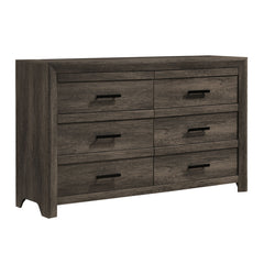 Eleanor 6-Drawer Dresser in Mocha Grey