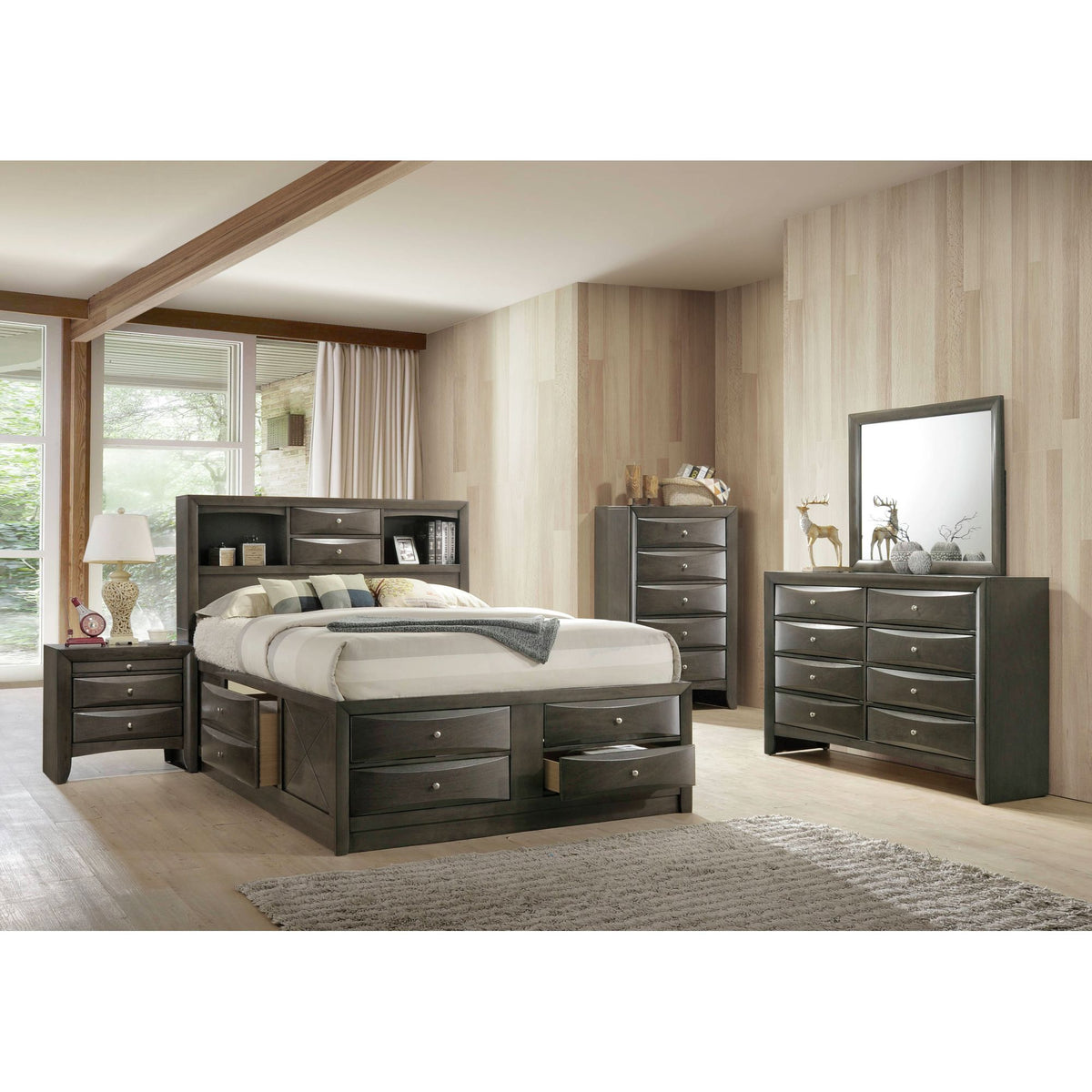 Emily Queen Storage Bed – SKU EG199QB | Elements
