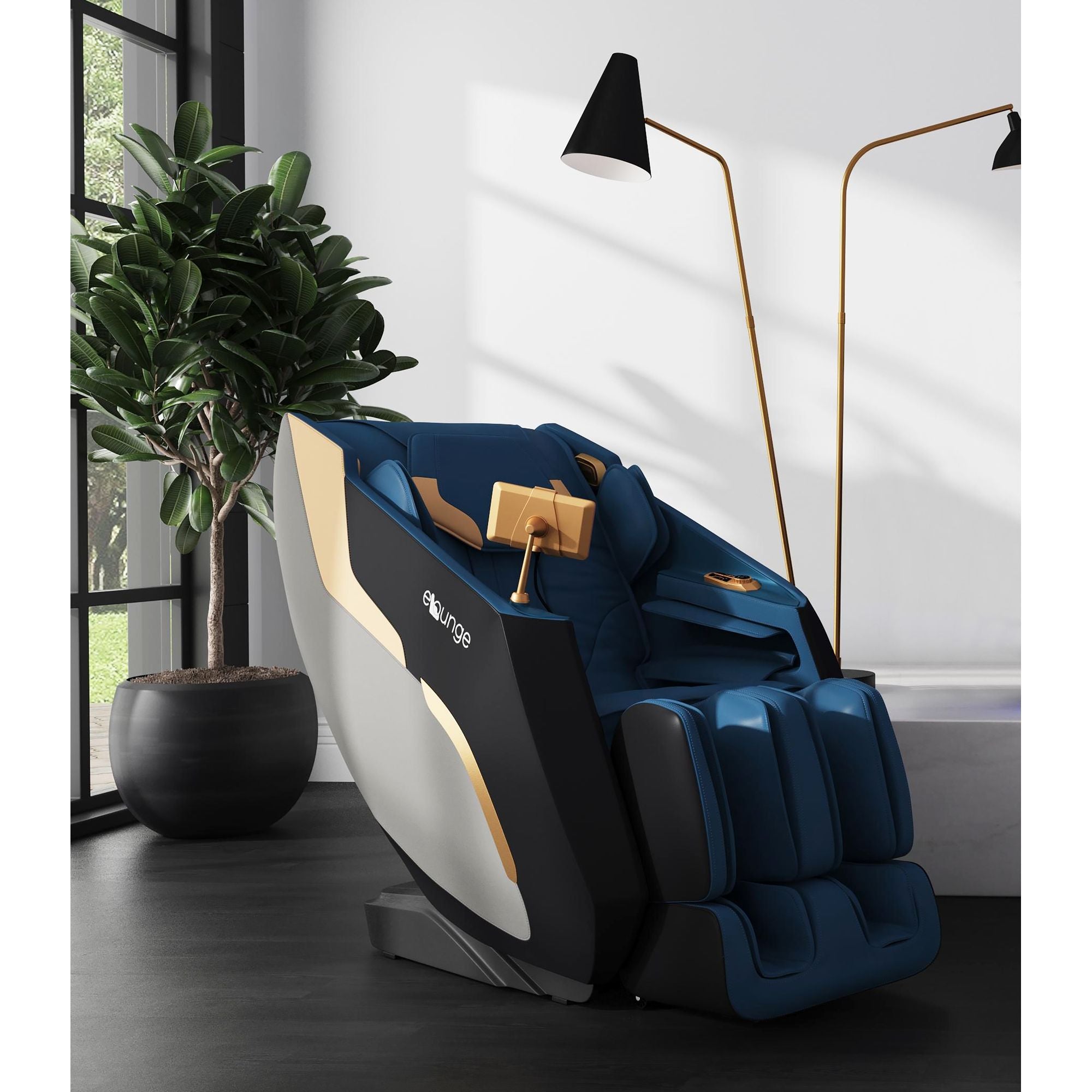 Enrich Massage Chair in Navy PU – SKU U-11680-1-600 | Elements