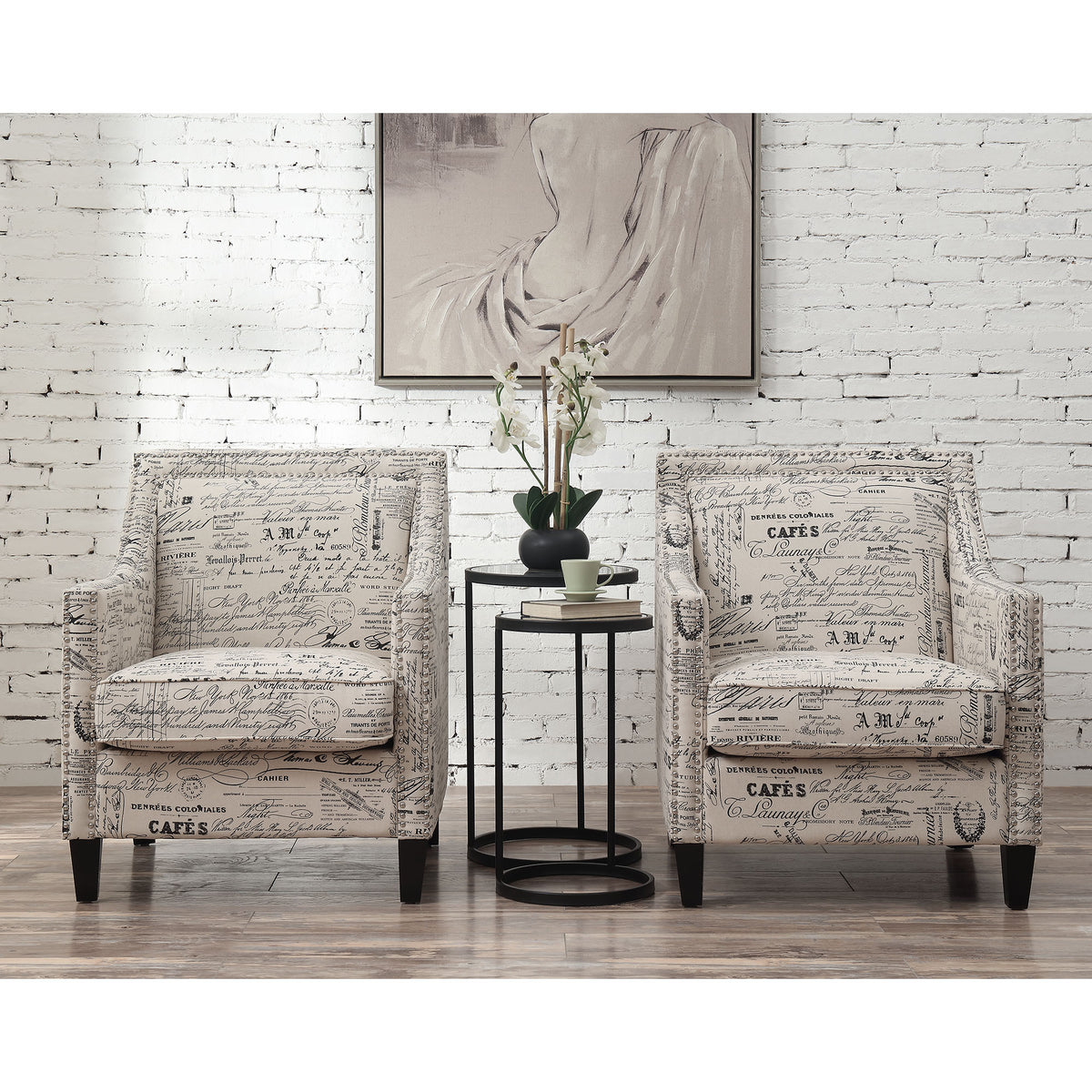 Erica 497 Chair W/Chrome Nails French Script (ISTA 3) – SKU UER636100CA | Elements