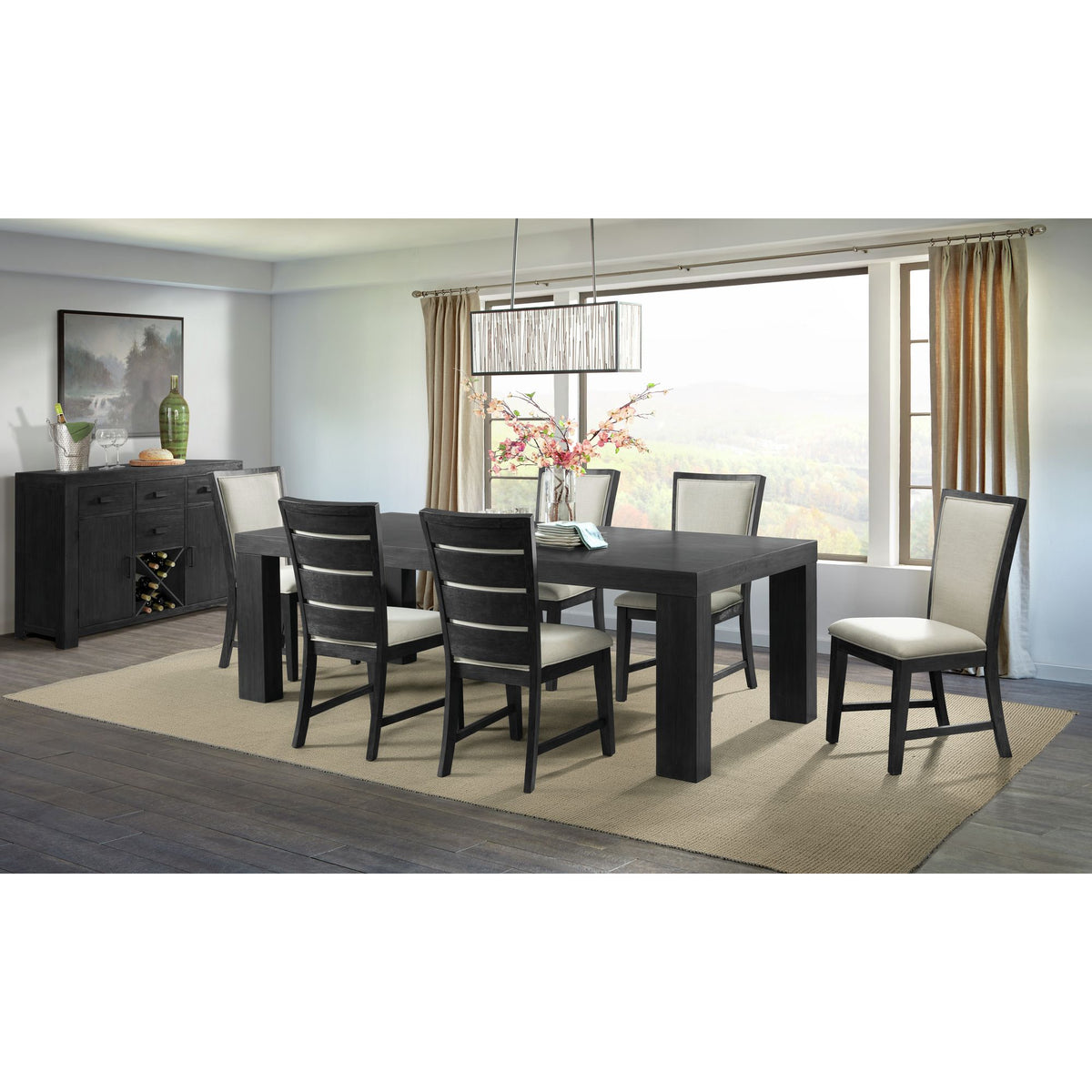 Grady Dining Slat Back Side Chair Black (2 Per Pack) – SKU DGD850SBC | Elements