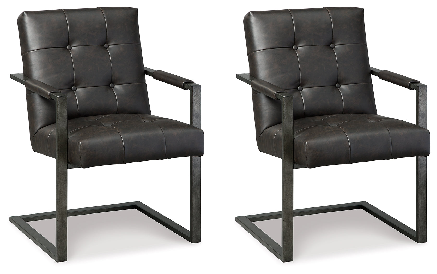Hoover Furniture Outlet - Ashley Furniture - Starmore Home Office Desk Chair (Set of 2) - Home Office Desk Chair (Set of 2) / Black - H633-02AX2