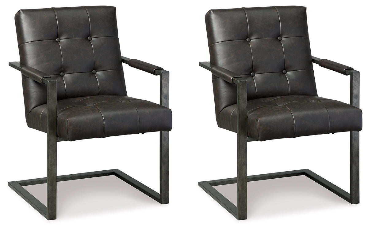 Hoover Furniture Outlet - Ashley Furniture - Starmore Home Office Desk Chair (Set of 2) - Home Office Desk Chair (Set of 2) / Black - H633-02AX2