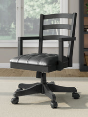 Hoover Furniture Outlet - Ashley Furniture - Wildenauer Home Office Desk Chair - Home Office Swivel Desk Chair - H664-01A
