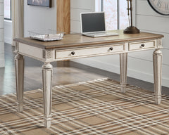 Hoover Furniture Outlet - Ashley Furniture - Realyn 60" Home Office Desk - Home Office Desk / White/Brown - H743-34