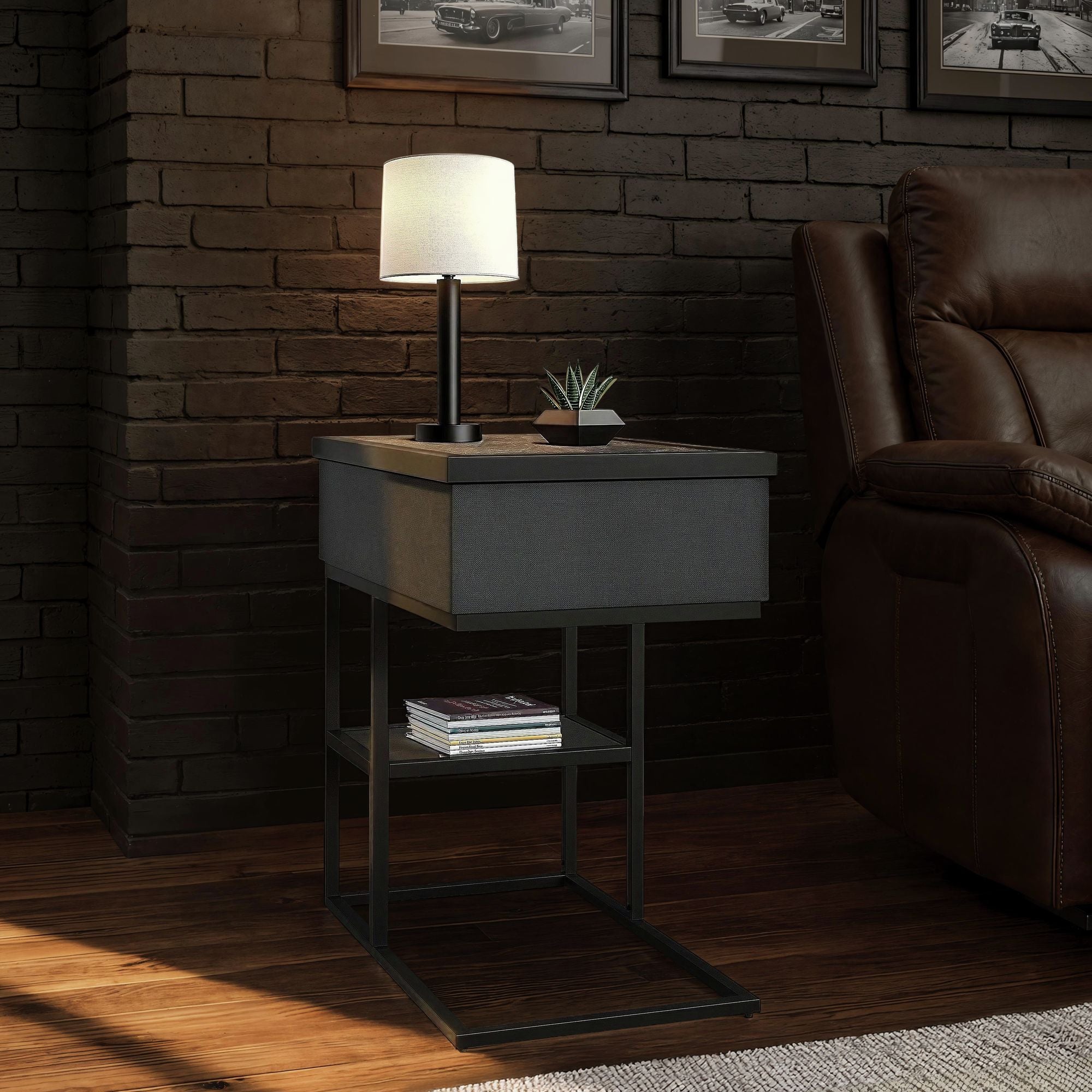 Halo Smart C-Table in Black – SKU T-18400-8-CETS | Elements