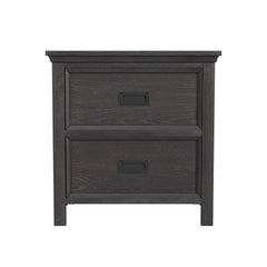 Hampton Kids 2-Drawer Nightstand with USB in Charcoal