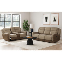 Hornet Motion Glider Loveseat with Console in Rancho Beige – SKU U-11550-10530-287 | Elements