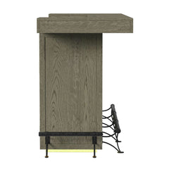 Jemma Bar Table with Light in Grey and Dark Espresso