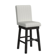 Jemma Swivel Bar Stool with Beige Linen in Dark Espresso (2 Per Carton)