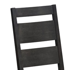 Jemma Wood Back Dining Side Chair with Beige Linen in Dark Espresso (2 Per Carton)