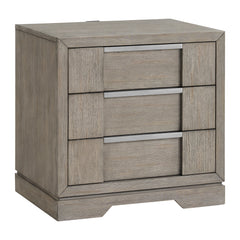 Kelis Queen Panel 4PC Bedroom Set with LED in Grey