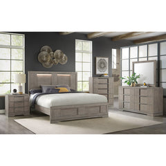 Kelis Dresser and Mirror Set in Grey – SKU B-9770-3-DRMR | Elements