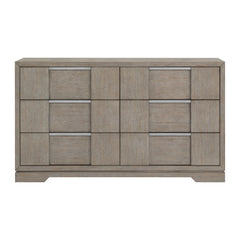 Kelis 6-Drawer Dresser in Grey