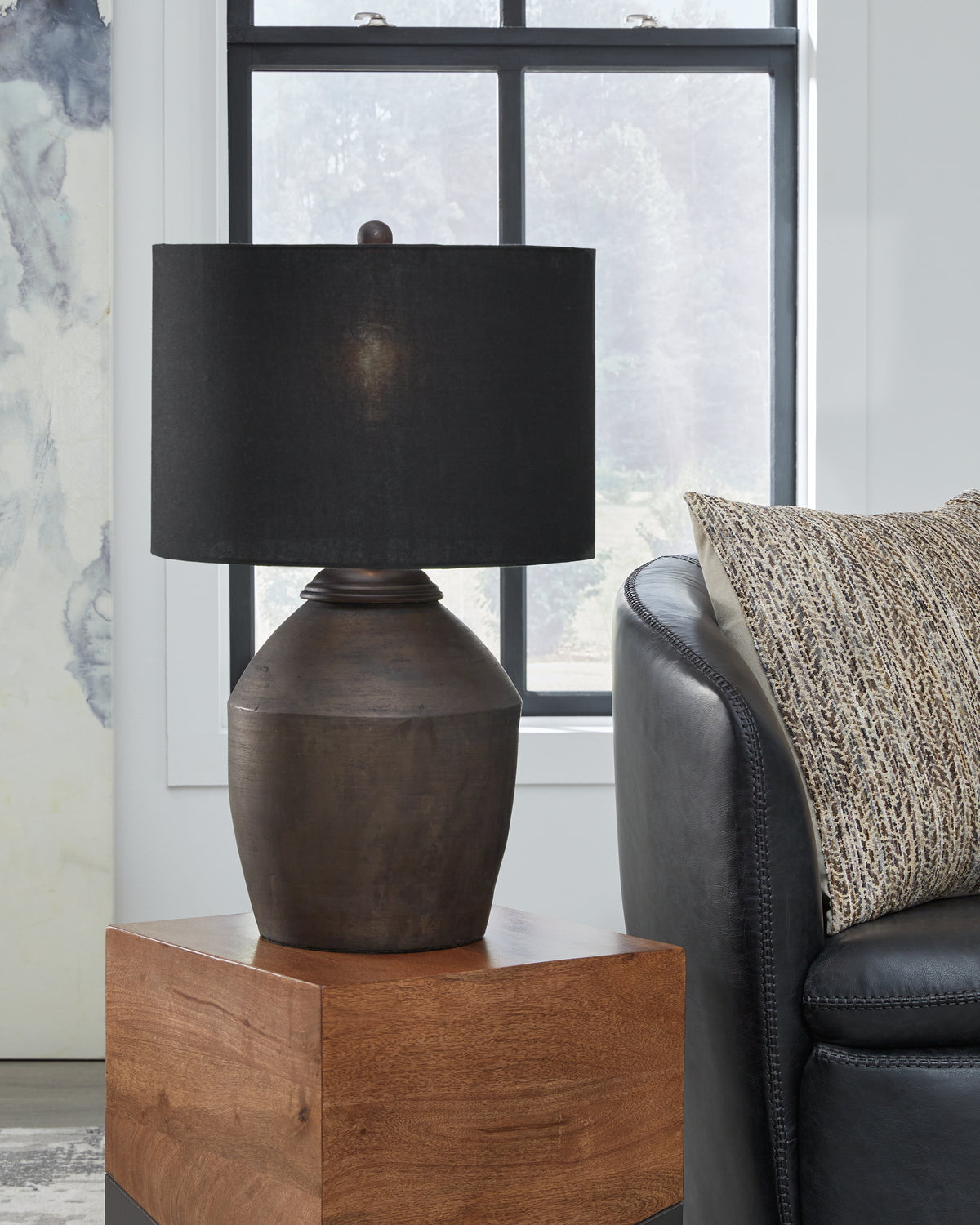 Hoover Furniture Outlet - Ashley Furniture - Naareman Table Lamp - Terracotta Table Lamp (1/CN) - L100804