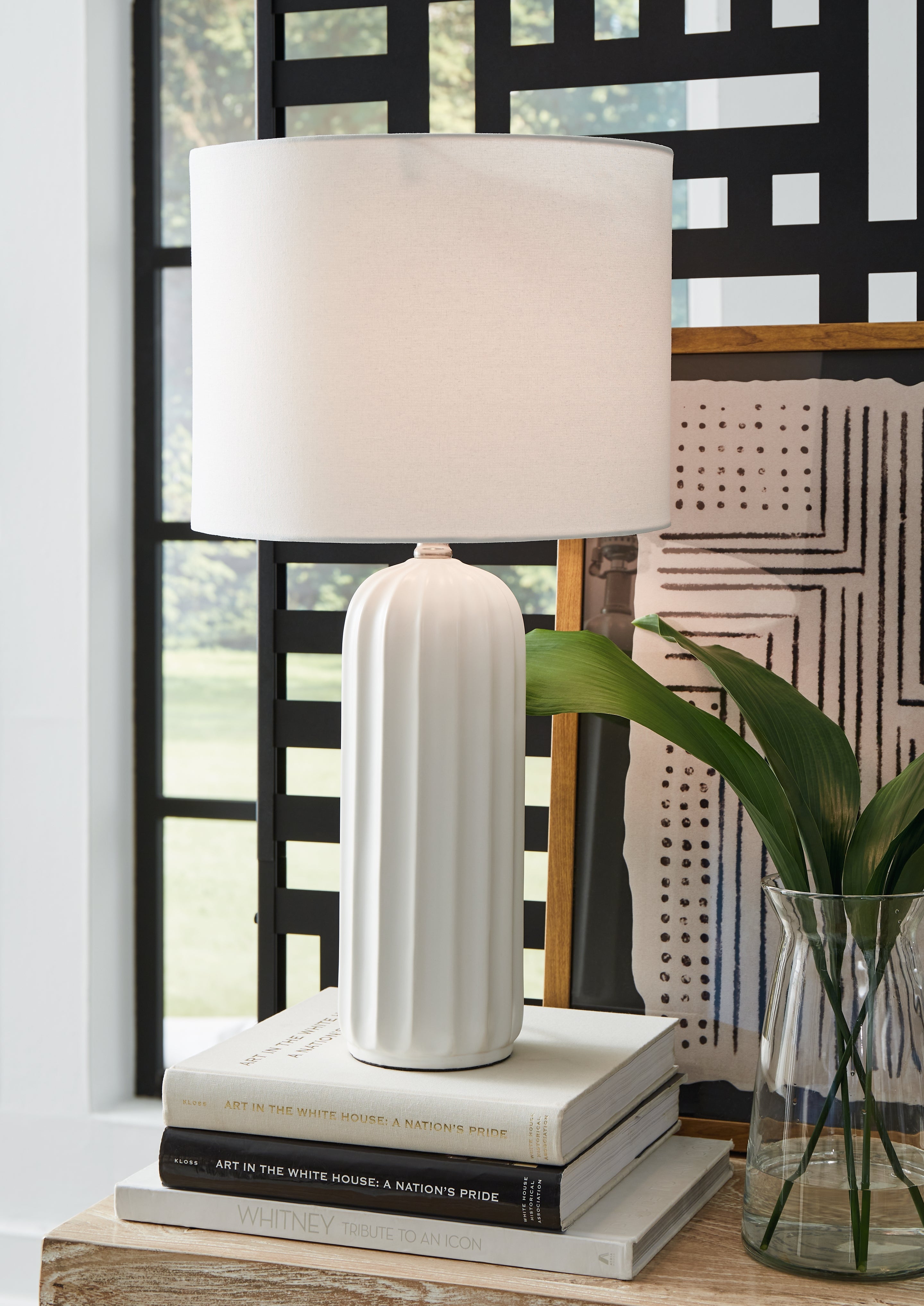 Hoover Furniture Outlet - Ashley Furniture - Clarkland Table Lamp (Set of 2) - Ceramic Table Lamp (Set of 2) - L177974