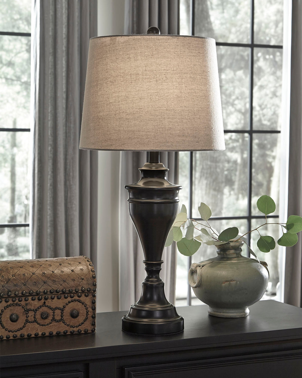 Hoover Furniture Outlet - Ashley Furniture - Darlita Table Lamp (Set of 2) - Metal Table Lamp (Set of 2) / Bronze Finish - L204024