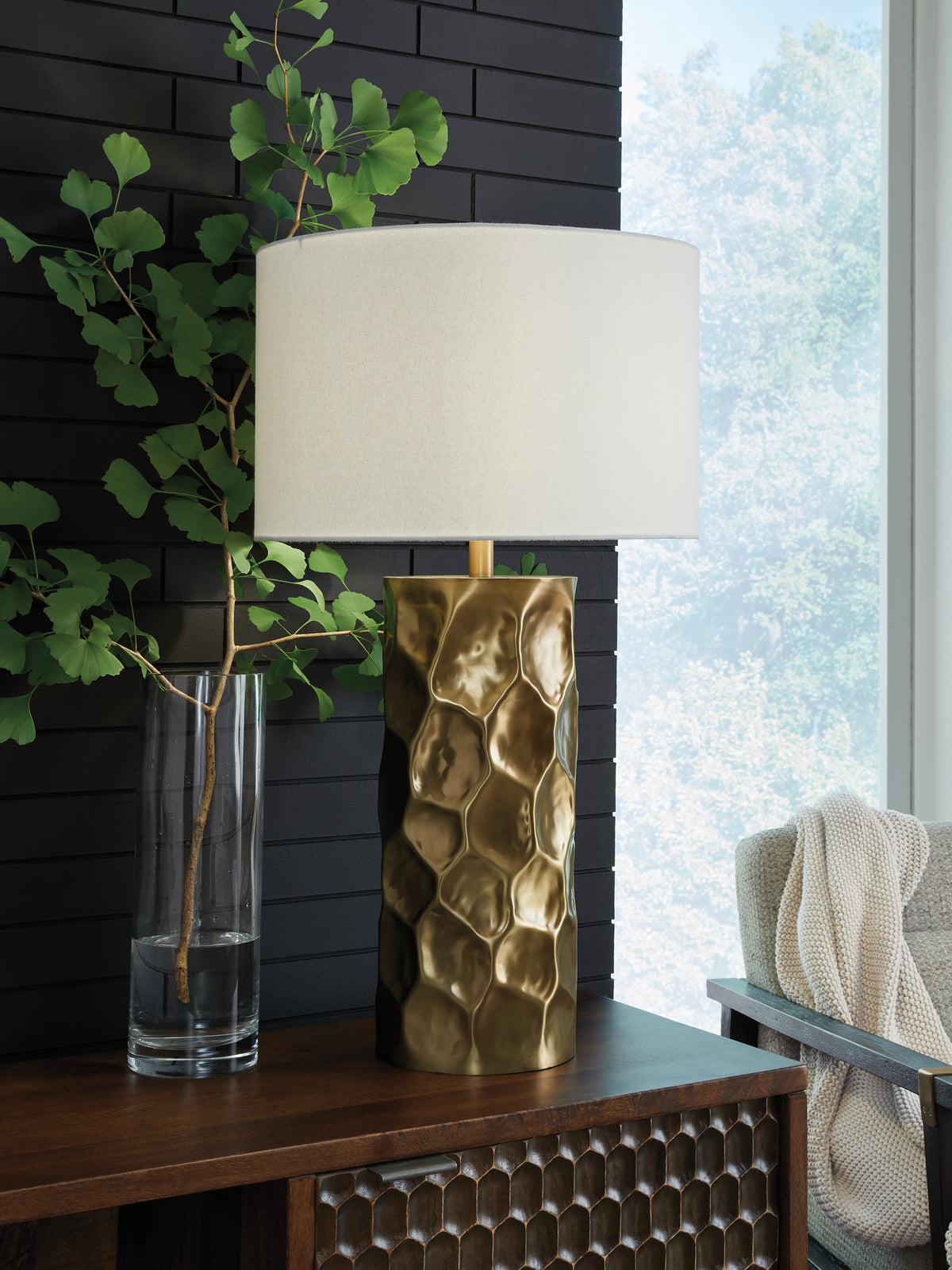 Hoover Furniture Outlet - Ashley Furniture - Marshawn Table Lamp - Metal Table Lamp (1/CN) - L207524