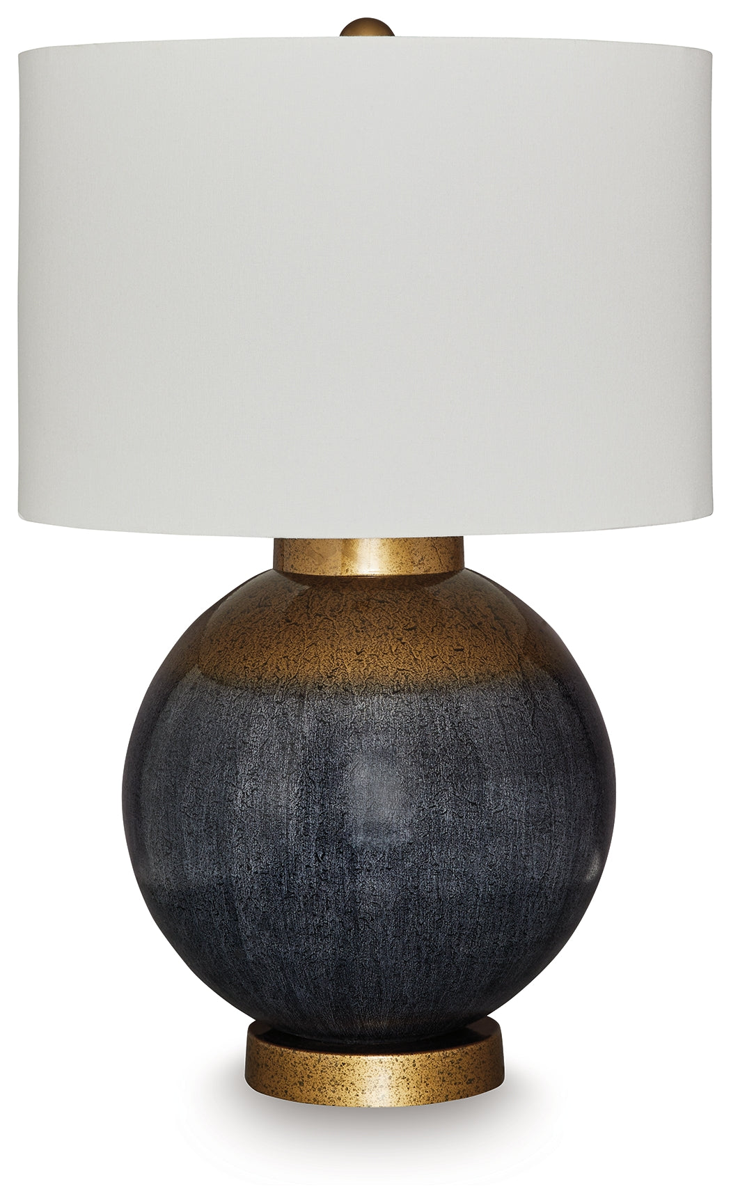 Hoover Furniture Outlet - Ashley Furniture - Adara Table Lamp - Metal Table Lamp (1/CN) / Blue/Gold Finish - L207564