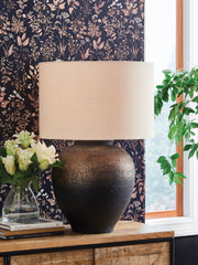 Hoover Furniture Outlet - Ashley Furniture - Newgerhard Table Lamp - Metal Table Lamp (1/CN) - L207644