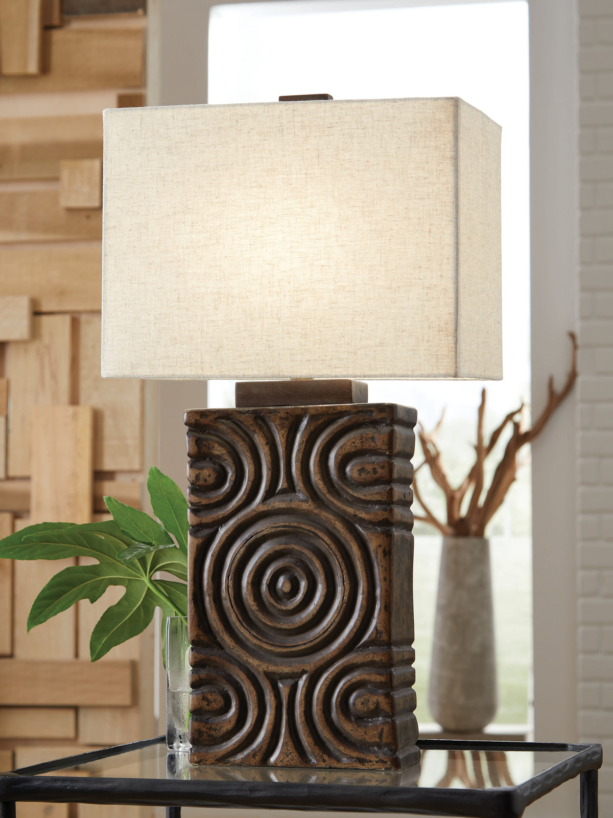 Hoover Furniture Outlet - Ashley Furniture - Heathbury Table Lamp - Paper Table Lamp (1/CN) - L235964