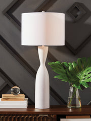 Hoover Furniture Outlet - Ashley Furniture - Davinford Table Lamp - Poly Table Lamp (1/CN) / White - L236004