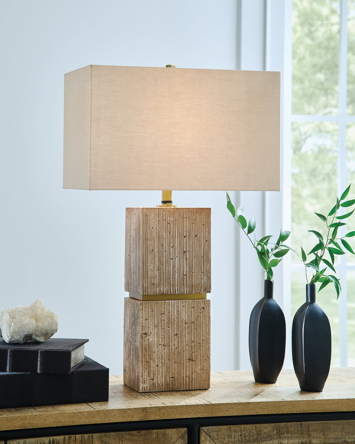 Hoover Furniture Outlet - Ashley Furniture - Laddner Table Lamp - Poly Table Lamp (1/CN) - L236054