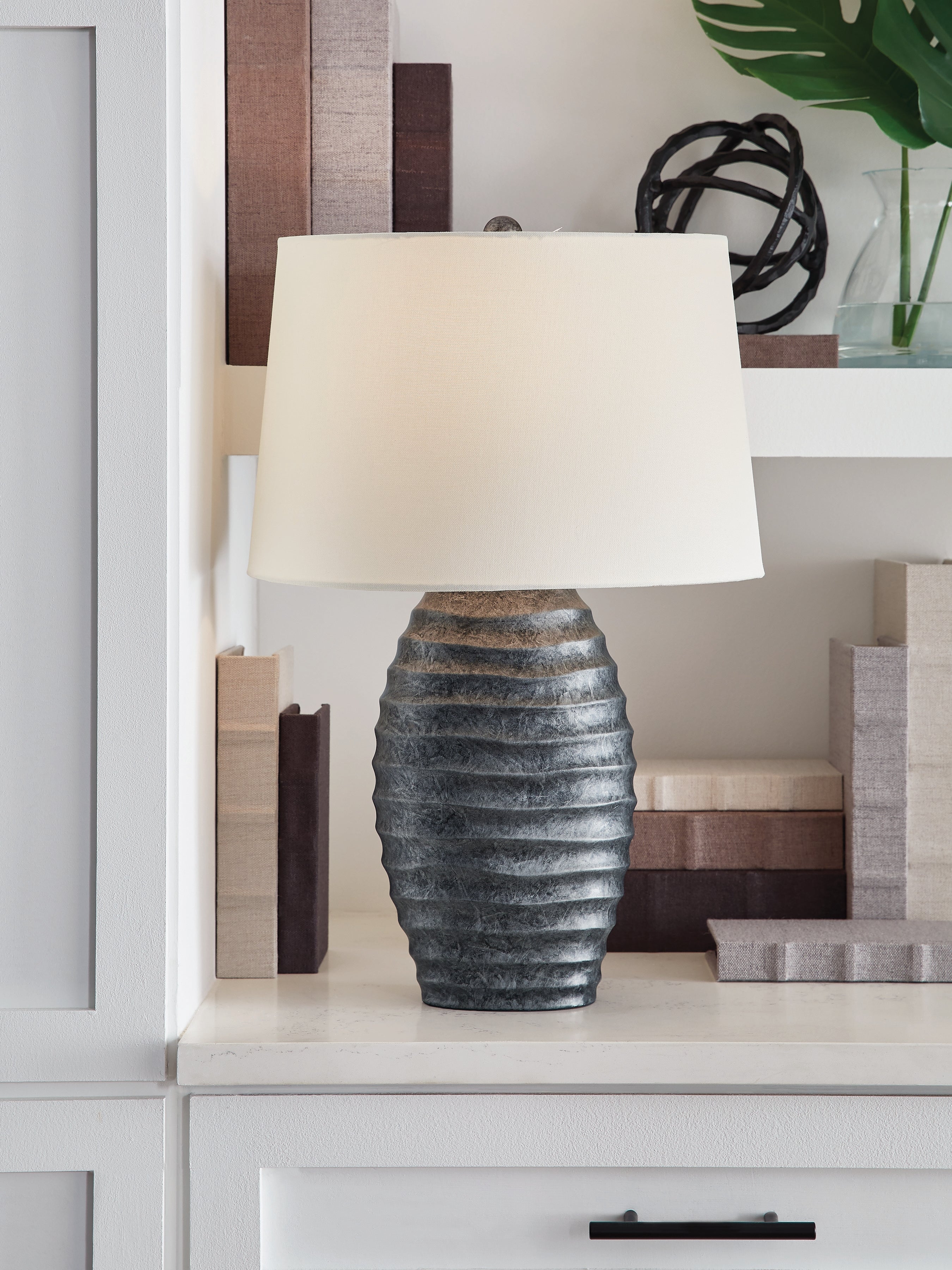 Hoover Furniture Outlet - Ashley Furniture - Caronick Table Lamp (Set of 2) - Poly Table Lamp (Set of 2) - L243684