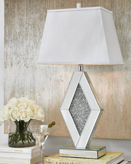 Hoover Furniture Outlet - Ashley Furniture - Prunella Table Lamp (Set of 2) - Table Lamp (Set of 2) / Silver Finish - L429034X2